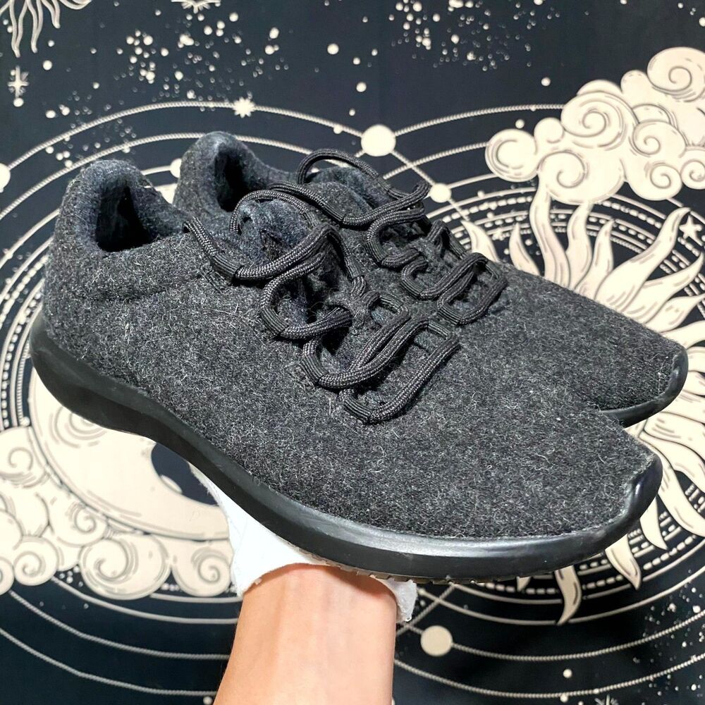 SeaVees Sneaker Shoes Women's 8B Black Wool Lace-Up Comfort Running Round Toe